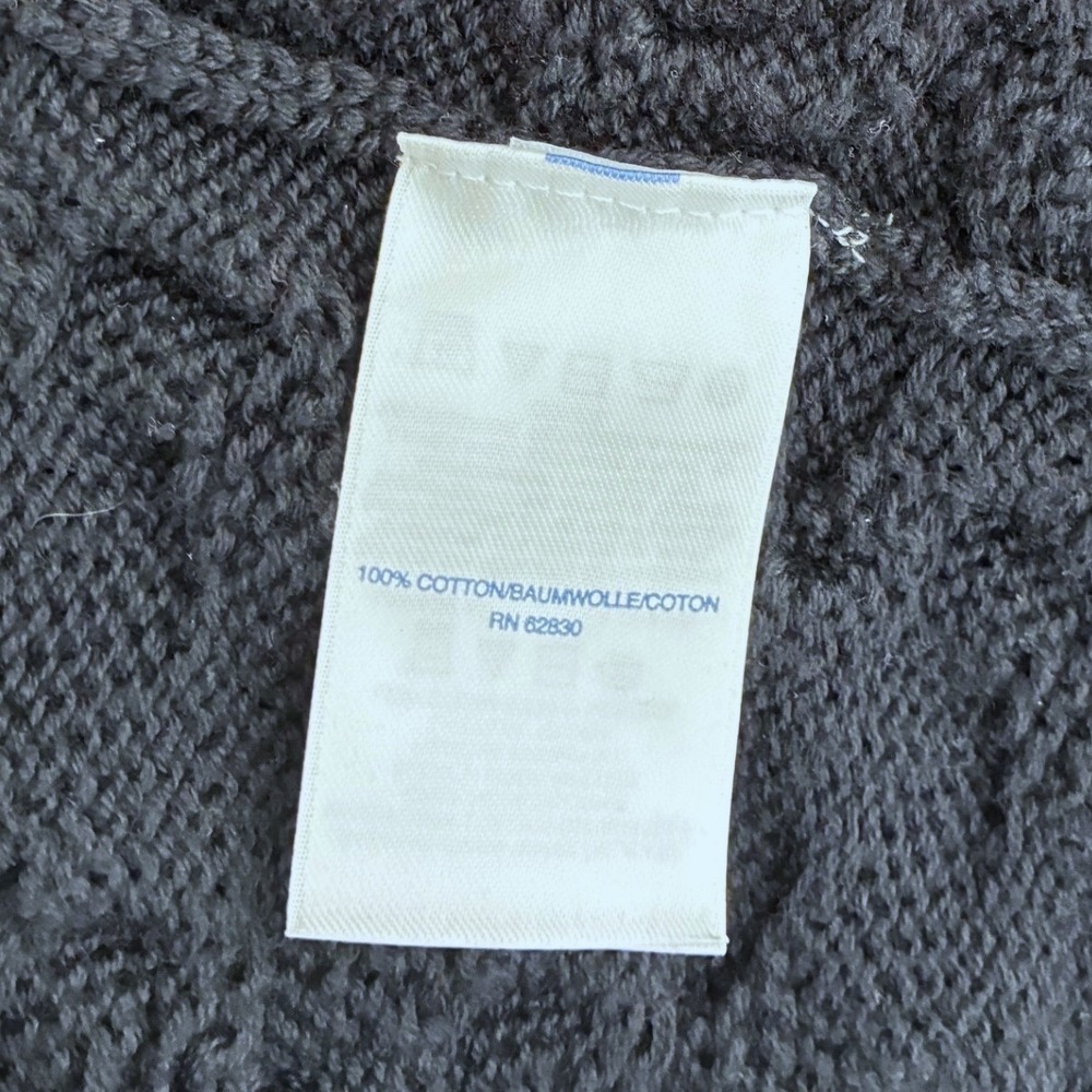 Lands' End Drifter Cable Knit Full Zip Mock Neck Sweater Men's L Fisherman 90s - Picture 9 of 9